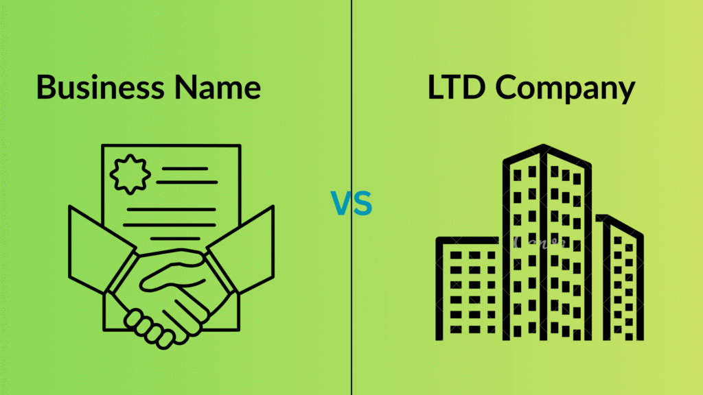Business name vs LTD company