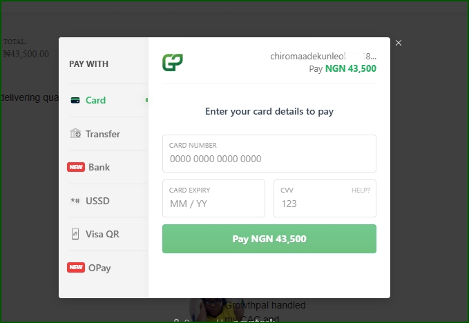Paystack payment gateway GrowthPal